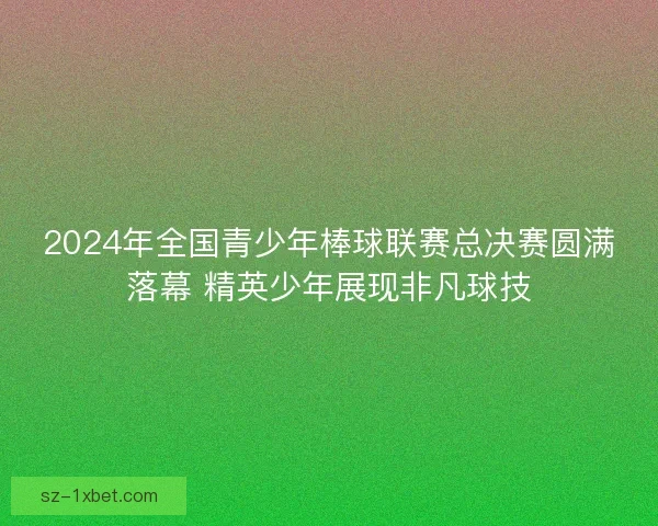 2024年全国青少年棒球联赛总决赛圆满落幕 精英少年展现非凡球技